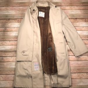 London Fog Men’s Trench Coat with Fur Liner